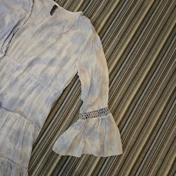 Raviya Tie-Dye Open Front Flare Cardigan - Picture 8 of 12